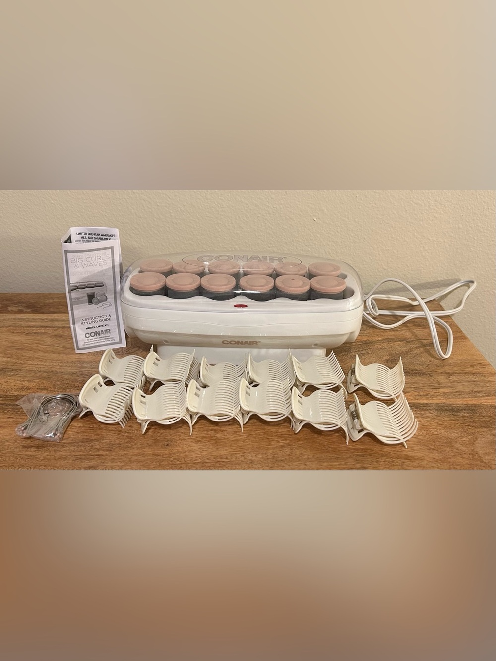Conair Big Curls & Waves Hot Rollers w/ All Accessories and Box EUC